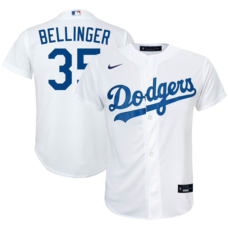 2020 MLB Preschool Los Angeles Dodgers Cody Bellinger Nike White Home 2020 Replica Player Jersey 1